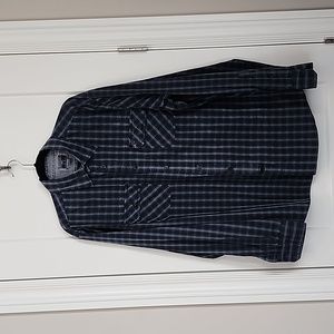 Converse One Star Skater Long Sleeve Button Down Shirt Mens XL Navy/Green/Black